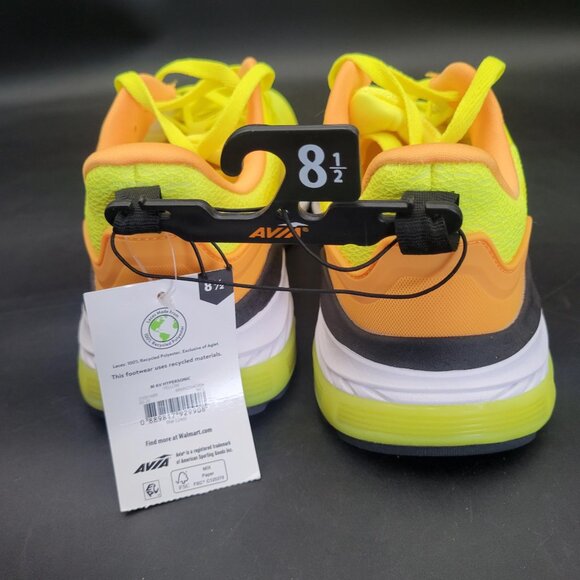 Avia Men's Hypersonic Gel Running Sneakers Shoes Yellow Black Trim Size 8.5 NWT - Picture 6 of 8